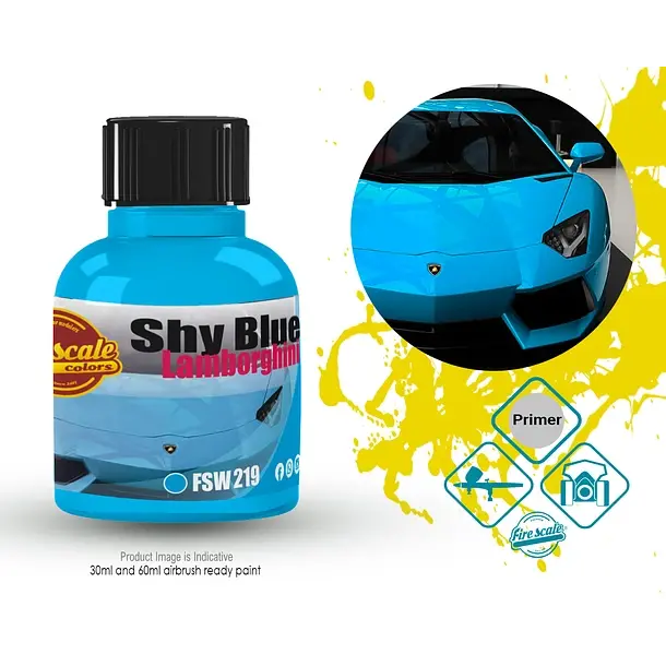 Fire Scale Modeler Sky Blue Lamborghini 1