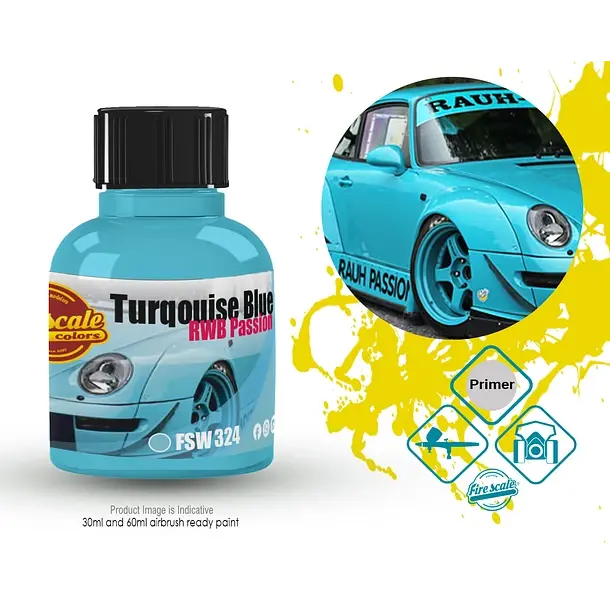 Fire Scale Modeler Porsche 993 Rwb Passion Turqouise Blue 1