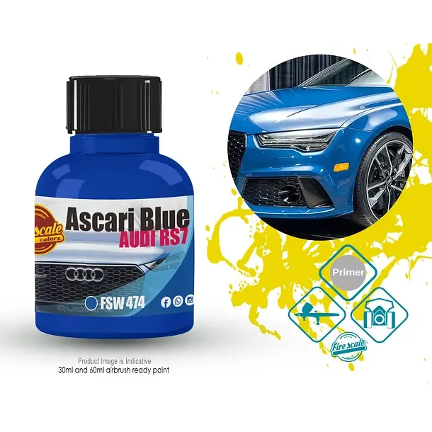 Fire Scale Modeler Audi Rs7 Colors Ascari Blue 1
