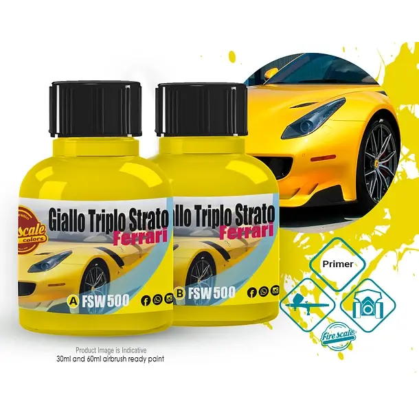 Fire Scale Modeler Giallo Triplo Strato Ferrari 1