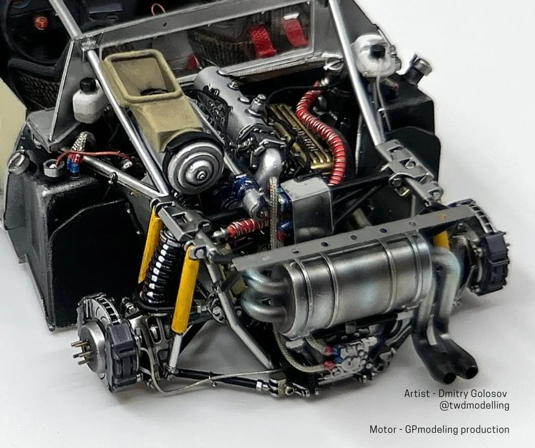 Engine For Lancia Rally 037 Evo 2 Hasegawa 1/24 Kit 1