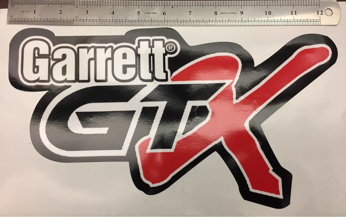 Sticker, Garrett Gtx, Peel And Stick, 12" X 8", For Body Or Glass, Weatherproof 1