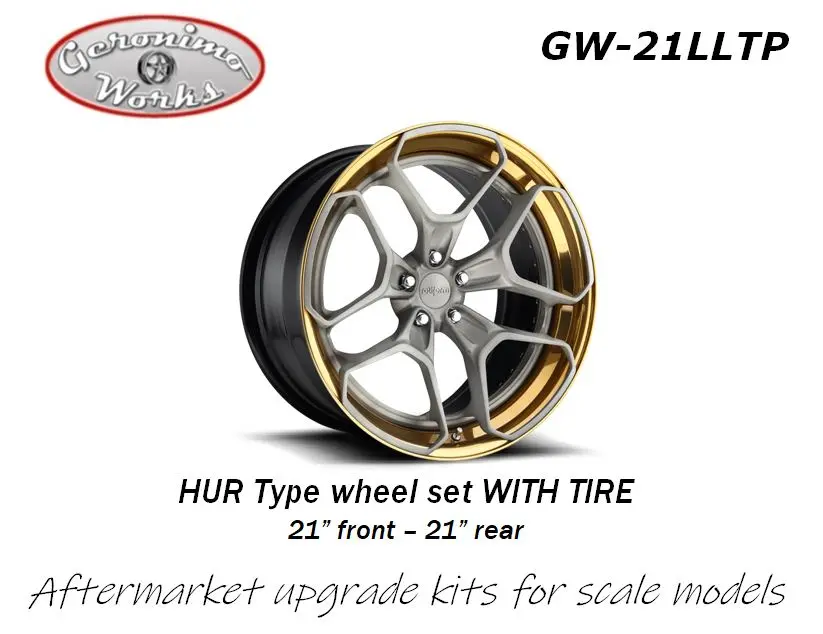 Geronimoworks Hur Type Wheel Set 21" - 21" With Pirelli Tire 1