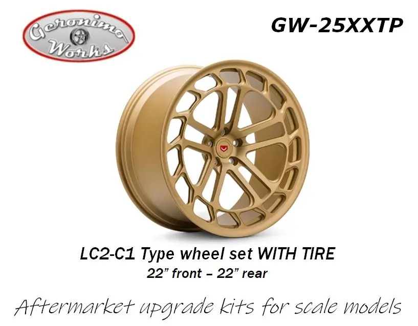 Geronimoworks Lc2-C1 Type Wheel Set 22" - 22" With Pirelli Tire 1