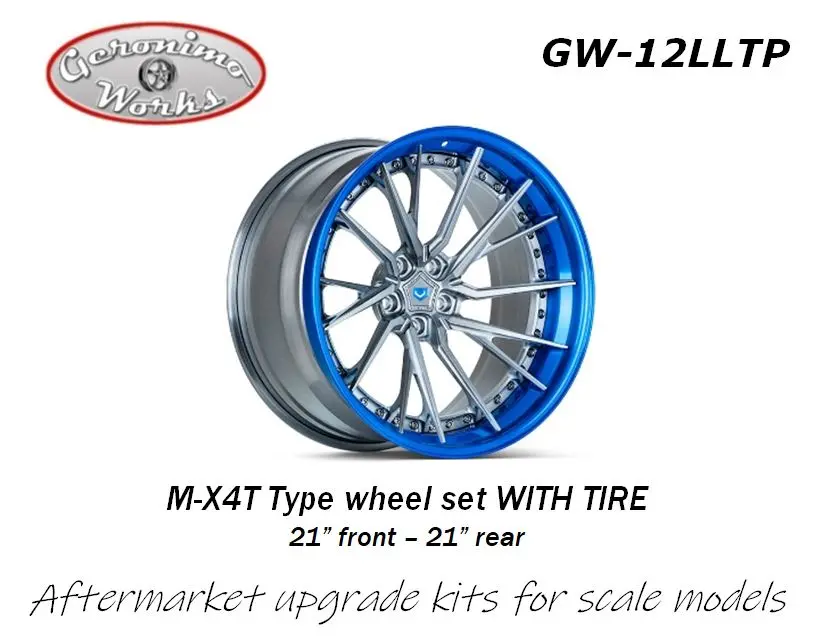 Geronimoworks M-X4t Type Wheel Set 21" - 21" With Pirelli Tire 1