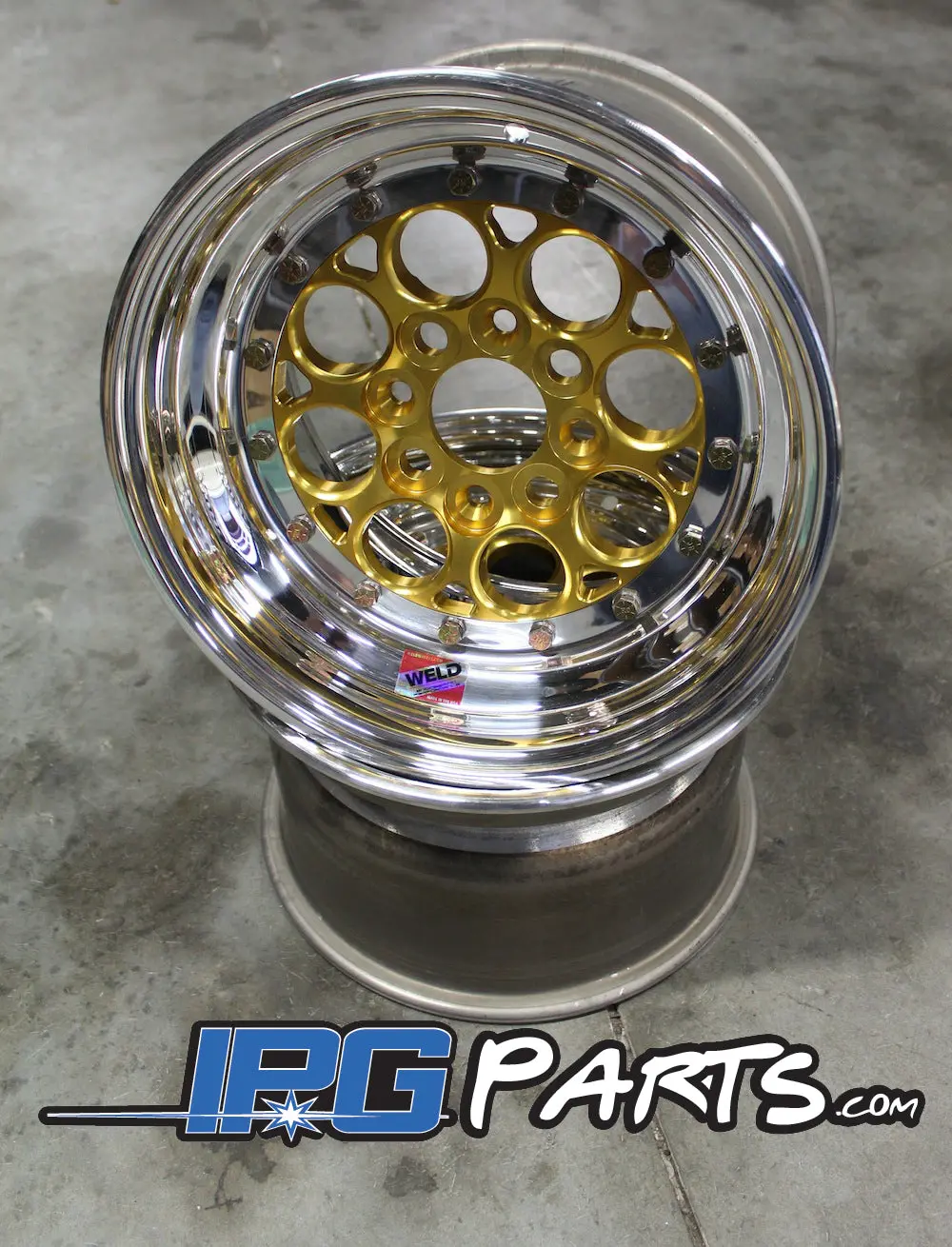 Weld Magnum Import Drag Wheels - 13X10 - 4X100 - 5" Backspacing (Gold) 1