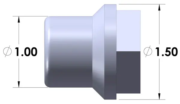 7/8-14 Hex Right Hand Thread Tube Insert For 1 Inch Id Tube 2