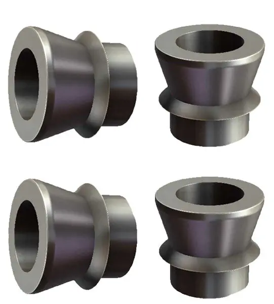 1" To 5/8" High Misalignment Spacer Zinc Plated Steel 2-5/8 Inch Mounting Width Pair Of A Pair 1