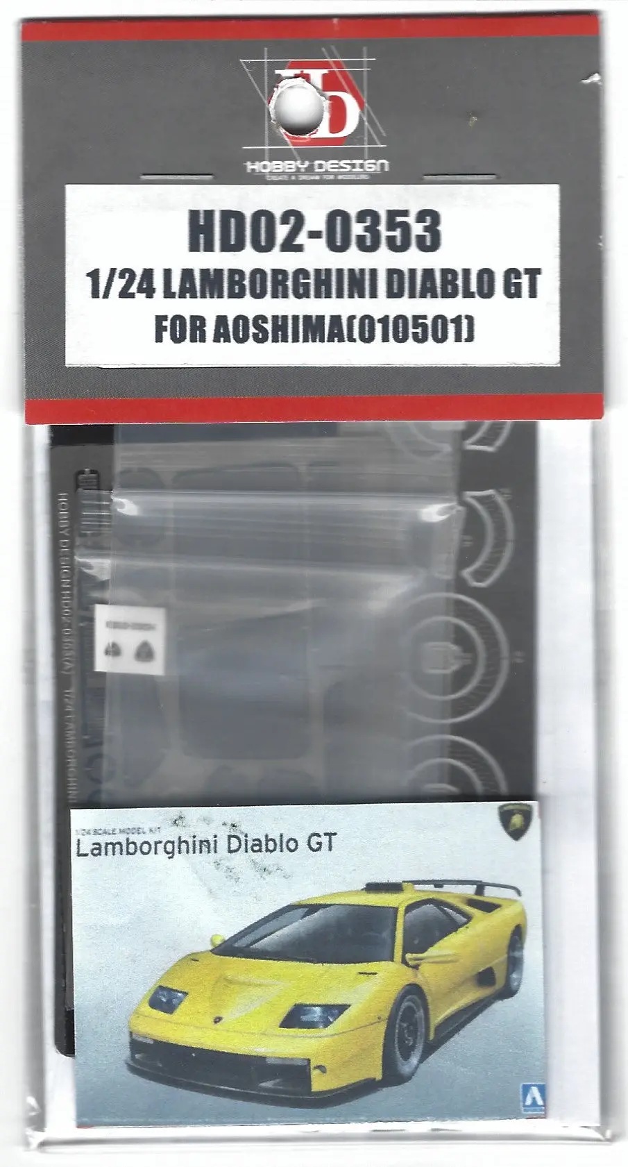 Hobby Design Lamborghini Diablo Gt For Aoshima 010501 Set 1:24 2