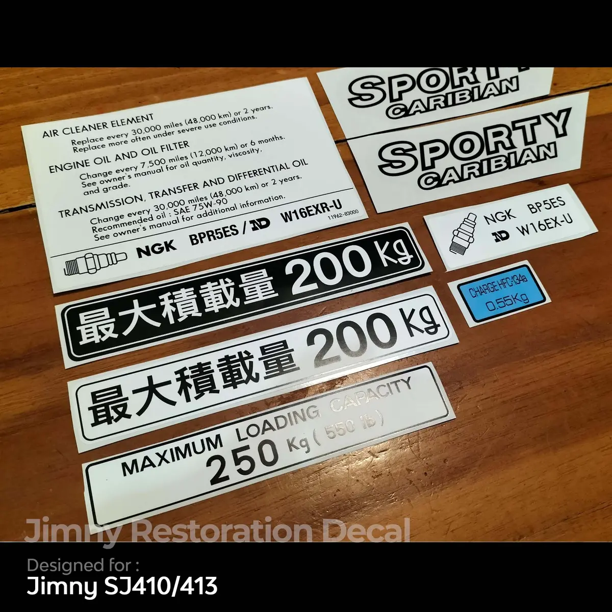 Restoration Decal Suzuki Jimny Sj410/413 1