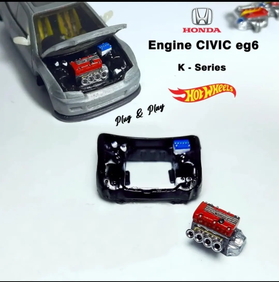 Engine Pnp Hotwheels Civic Eg6 (3 Engine Type) Bmj 2