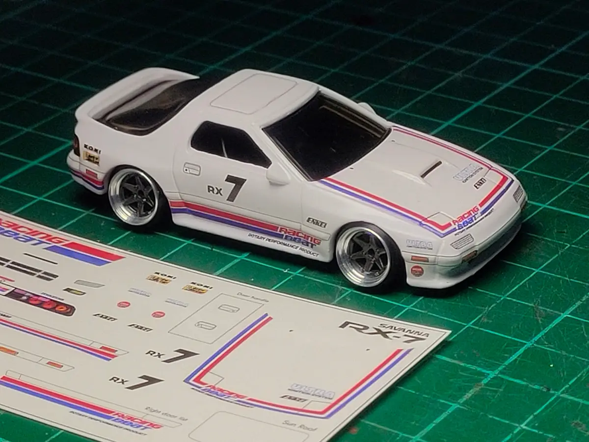 Decal Hot Wheels Mazda Savanna Rx7 Racing Beat 1