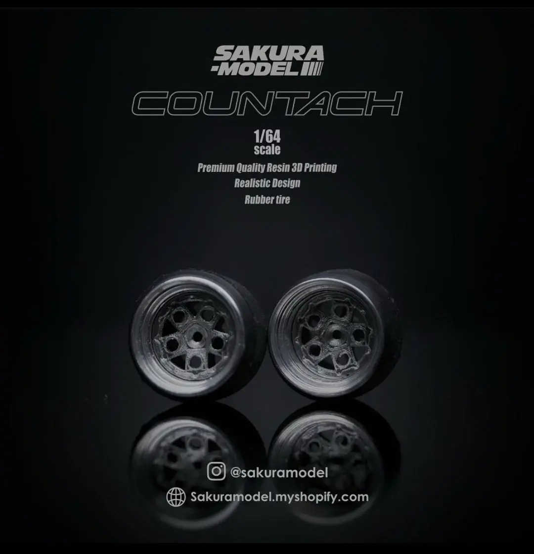 Custom Wheel 64 Scale Model Countach 1