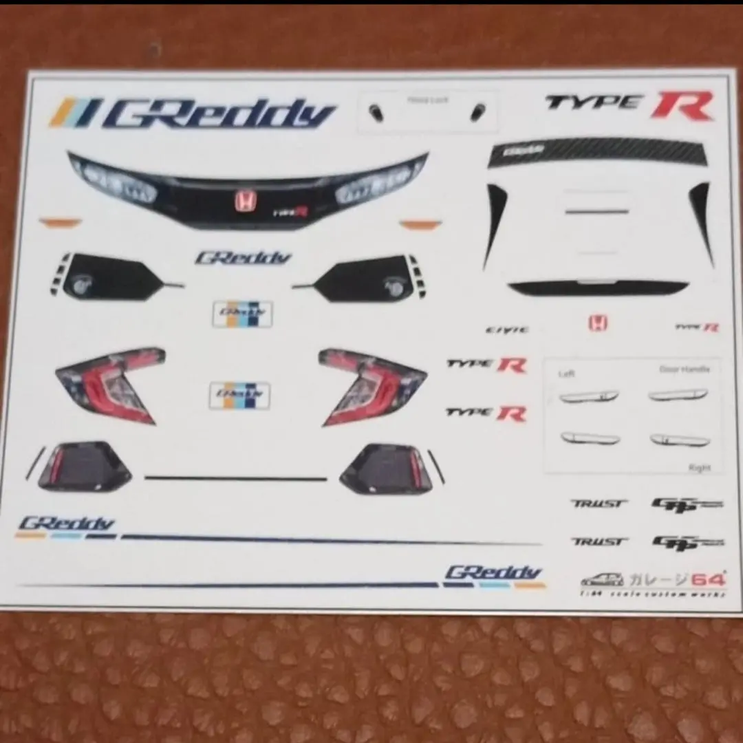 Decal Hot Wheels Civic Type R Fk8 Greddy 1