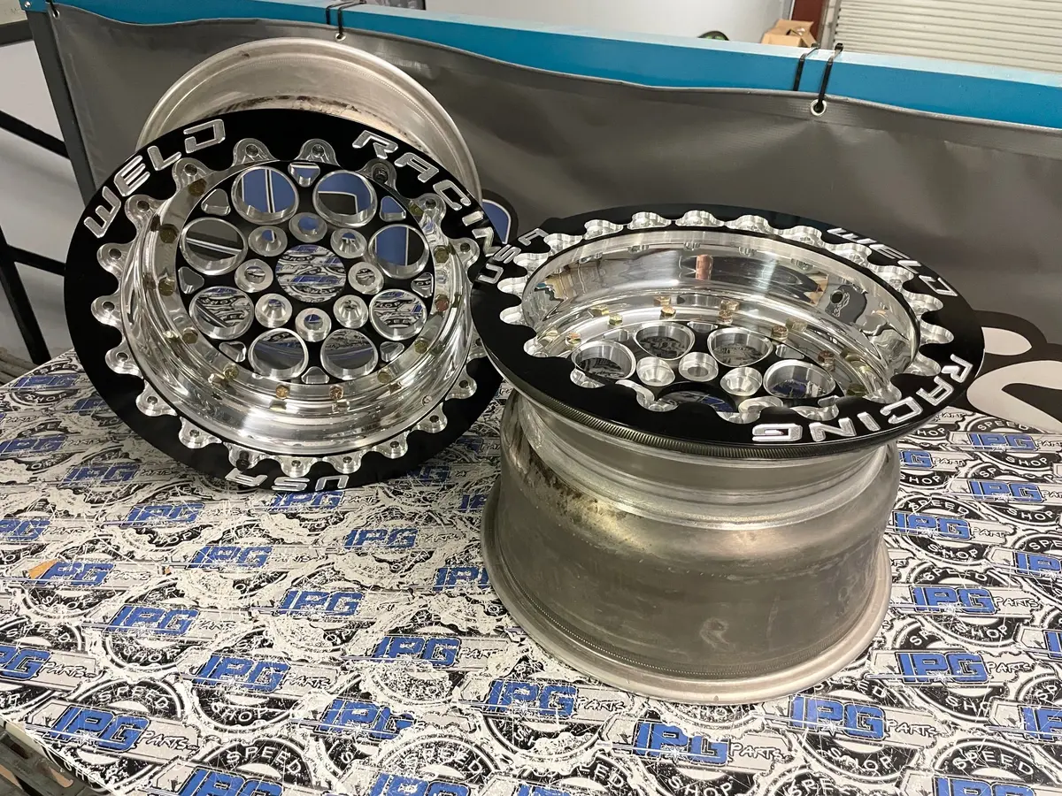 Weld Magnum Import Drag Wheels - Single Outer Beadlock - 13X9 - 4X100 - 5" Backspacing (Black) 1