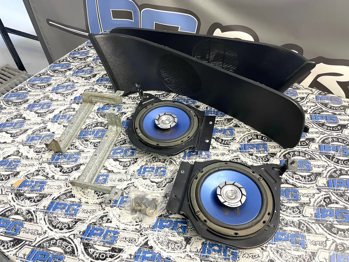 Used Oem 92-95 Honda Civic 3Dr Hatchback Eg Rear Speaker Brackets Covers Grilles 1