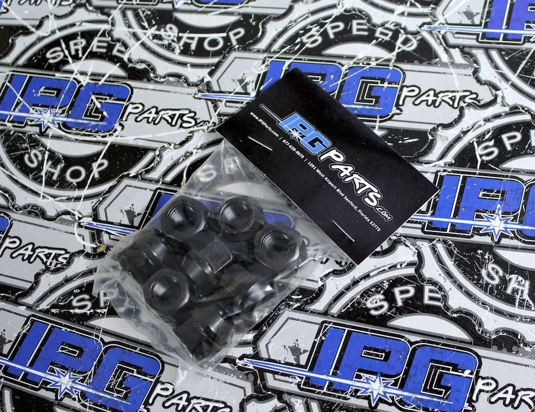 M12 X 1.25 Black Open Ended Lug Nuts 1