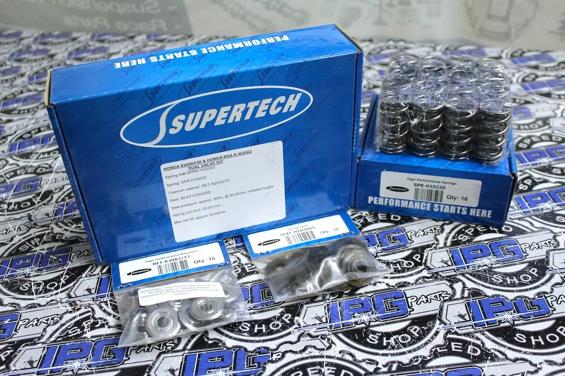 Supertech Performance Dual Valve Spring And Titanium Retainer Kit For The Honda - Acura K Series (K20 & K24) Engines - 80Lb 1