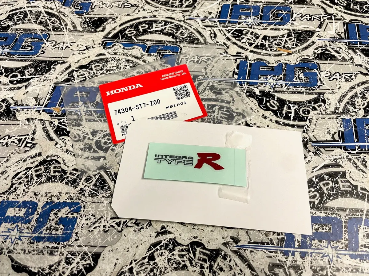 Oem 97-01 Integra Type R Itr Front Strut Tower Bar Sticker, Decal 1