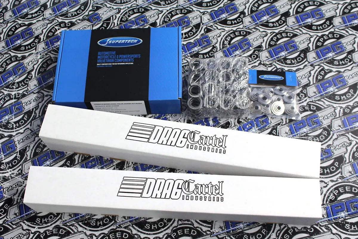 Drag Cartel Cams And Supertech Valve Springs & Titanium Retainers Package Deal For Honda - Acura K Series (K20, K24) Engines 1