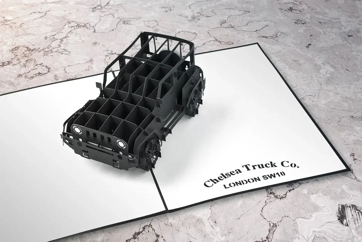 Jeep Wrangler Black Hawk 3D Pop Up Greeting Card 1
