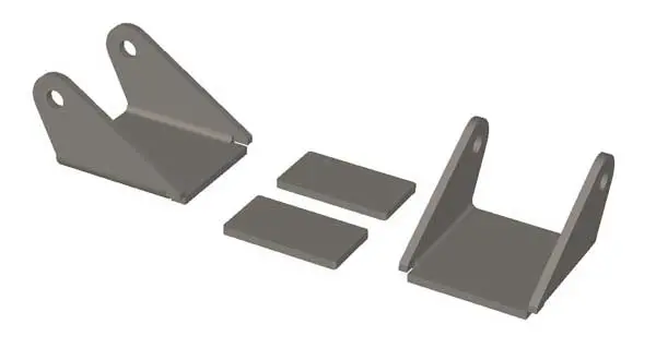 Heavy Duty Leaf Spring Hanger Pair 3 1/2 Inch Inside Width For 3 Inch Wide Springs 1