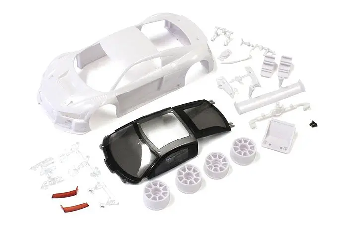 Kyosho Audi R8lms2015/16 White Body Set(W/Wheels) Mzn189 1