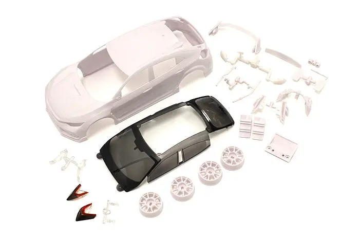 Kyosho Honda Civic Type R White Body Set(W/Wheel) Mzn194 1