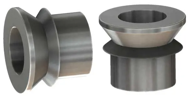 1" To 12Mm High Misalignment Spacer Zinc Plated Steel 2 Inch Mounting Width Pair 1