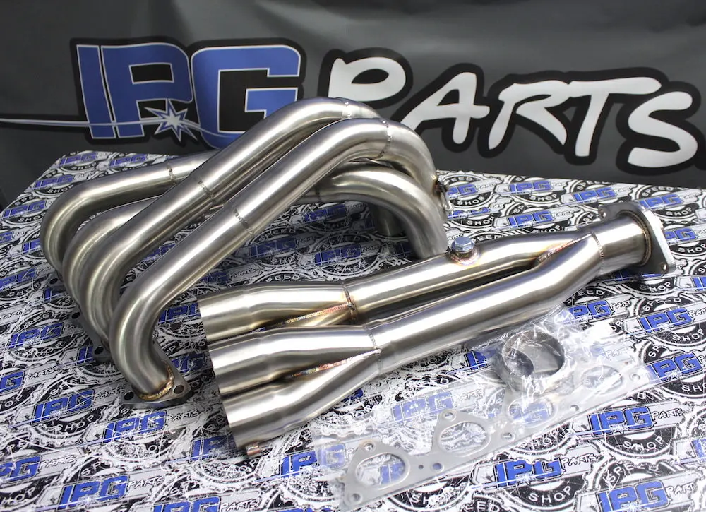 Plm Power Driven Tri Y Big Tube Two Piece Header Fits Honda Acura B16 B18 B20 Engines 1