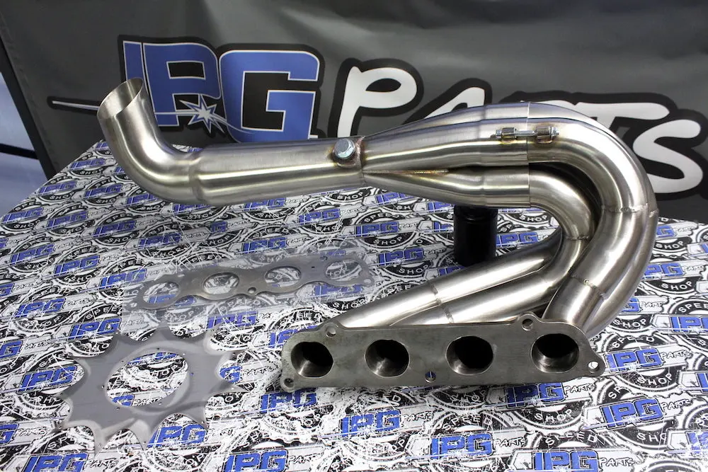 Plm Power Hood Exit Race Header 4-1 With Megaphone For Honda Acura K Series K20 K24 Engines 1