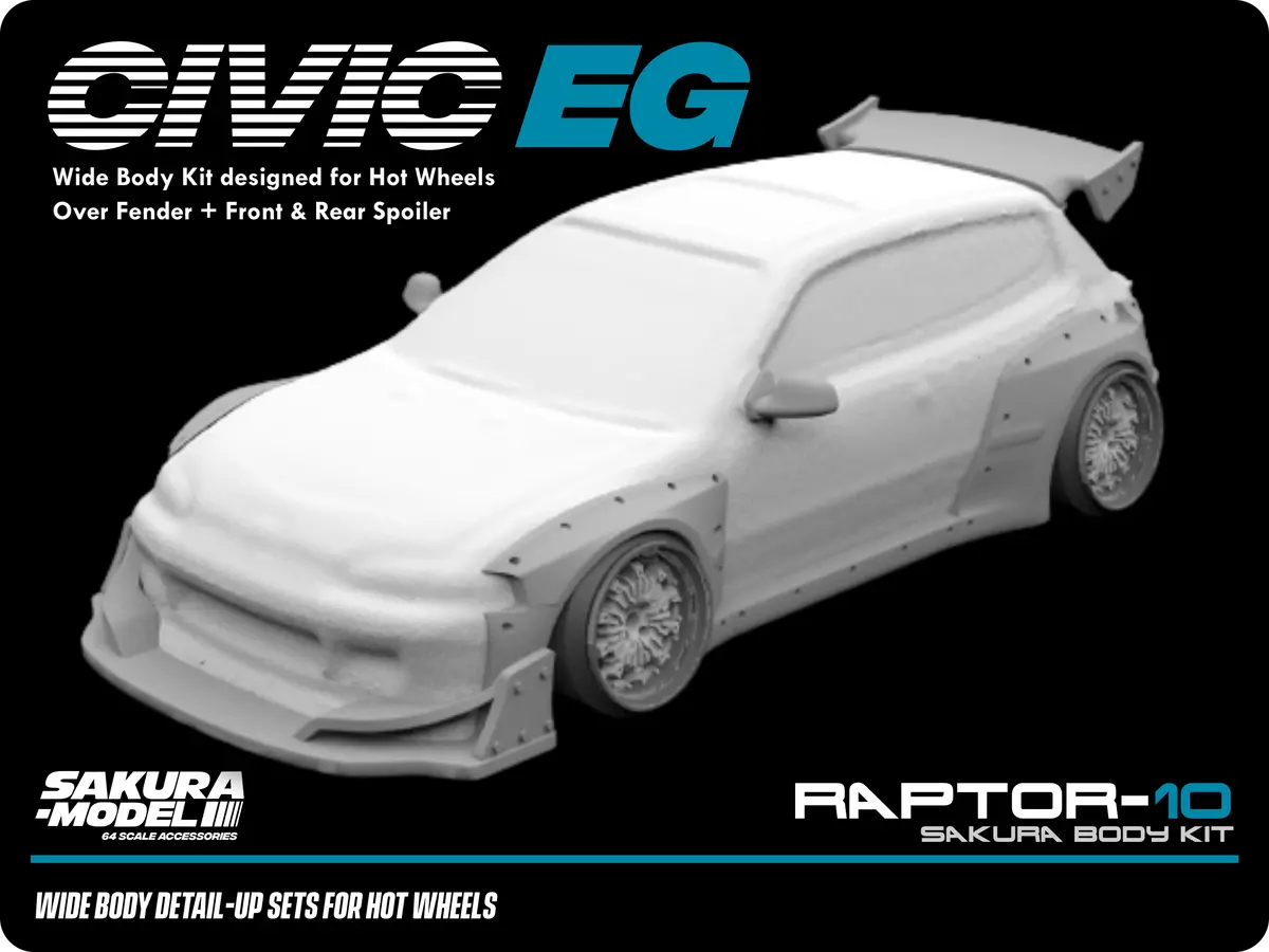 Sakura - Add On Body Kit For Hot Wheels Civic Eg6 1