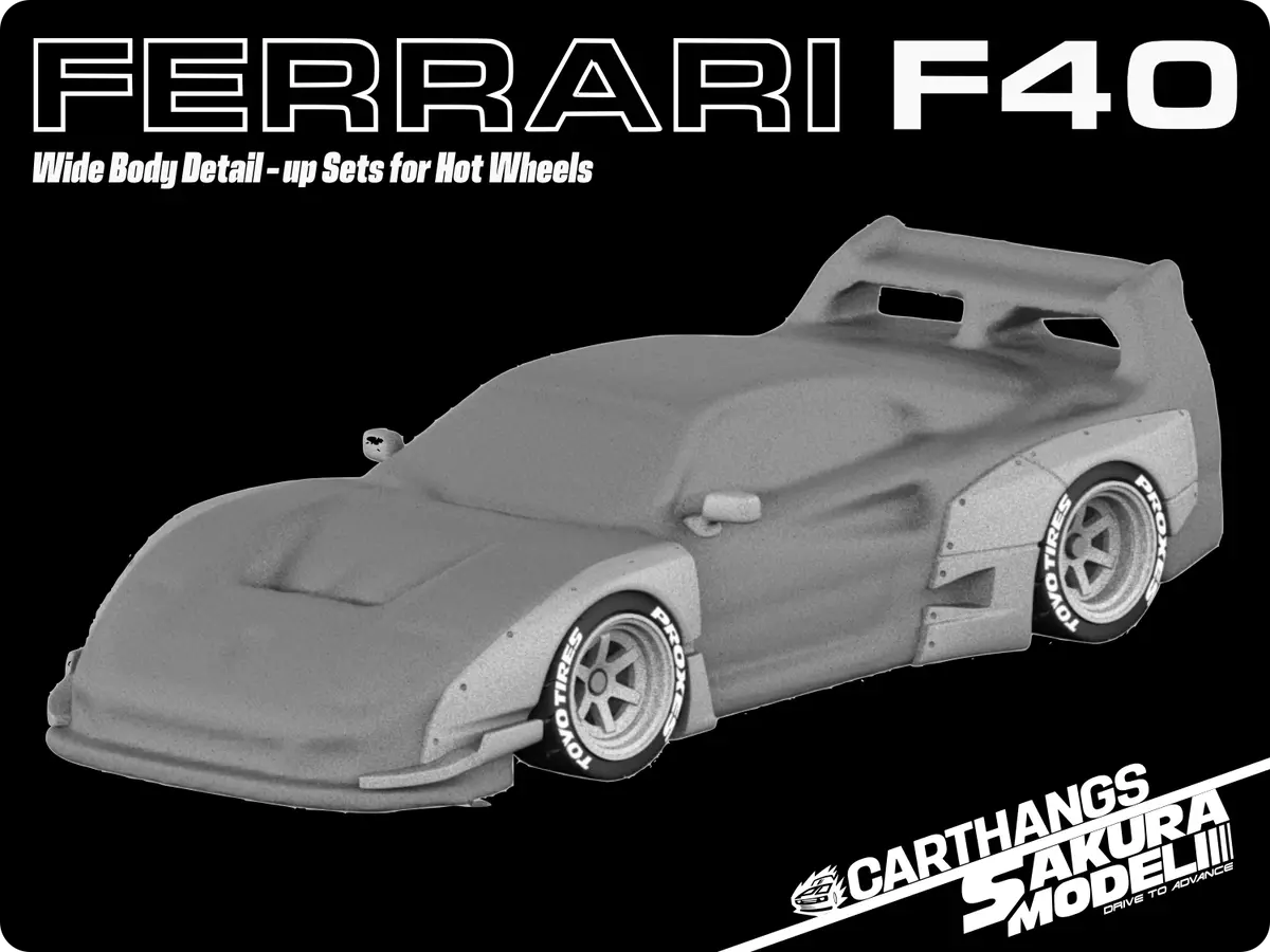 Add On Body Kit For Hot Wheels Ferrari F40 1