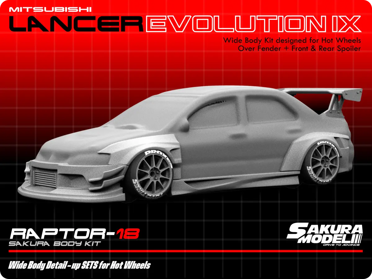 Add On Body Kit For Hot Wheels Lancer Evolution Ix 1