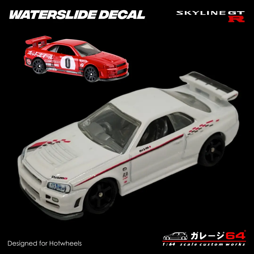 Decal Set Hot Wheels Skyline R34 Nismo Z-Tune 1