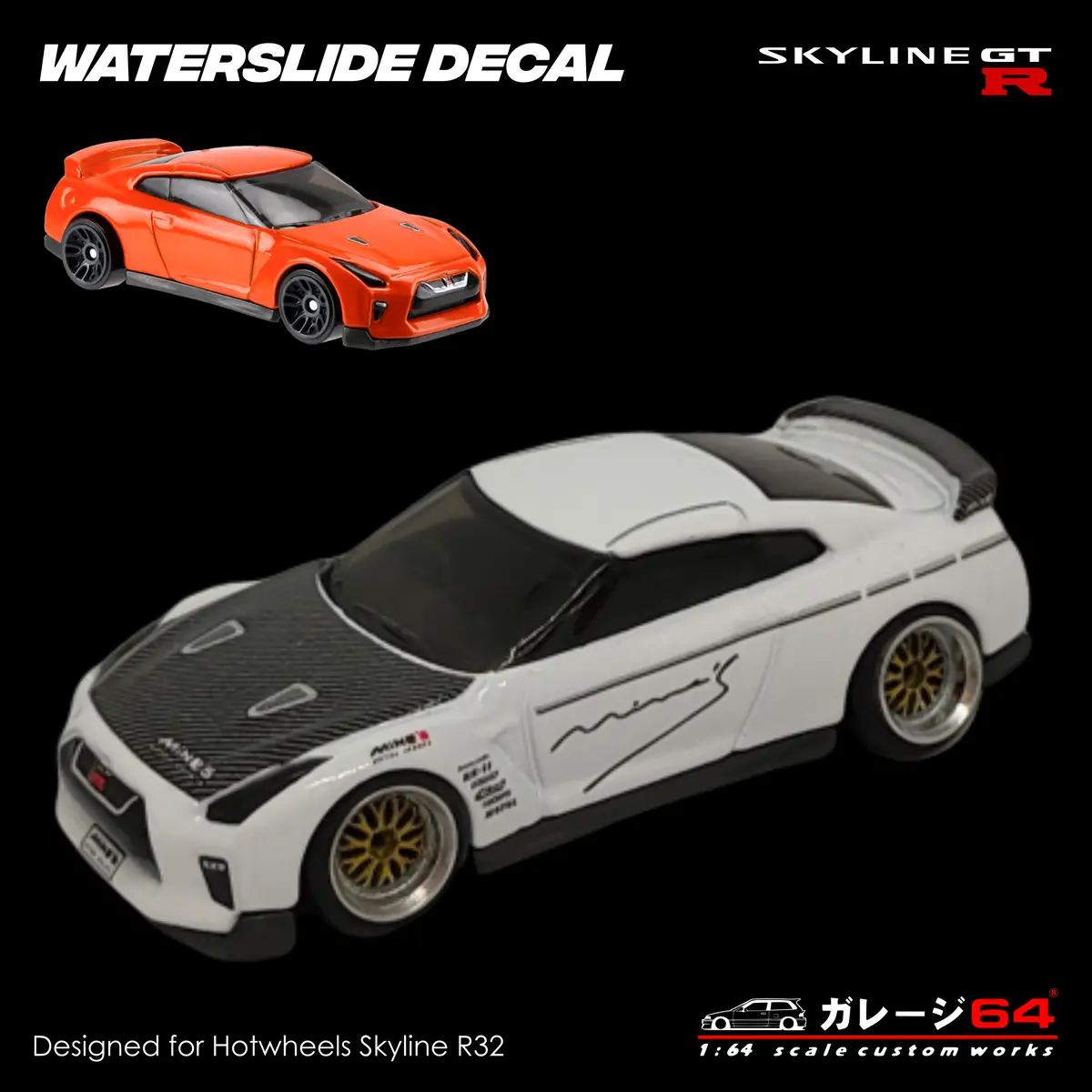 Decal Set Hot Wheels Skyline R35 Mines Motorsport 1