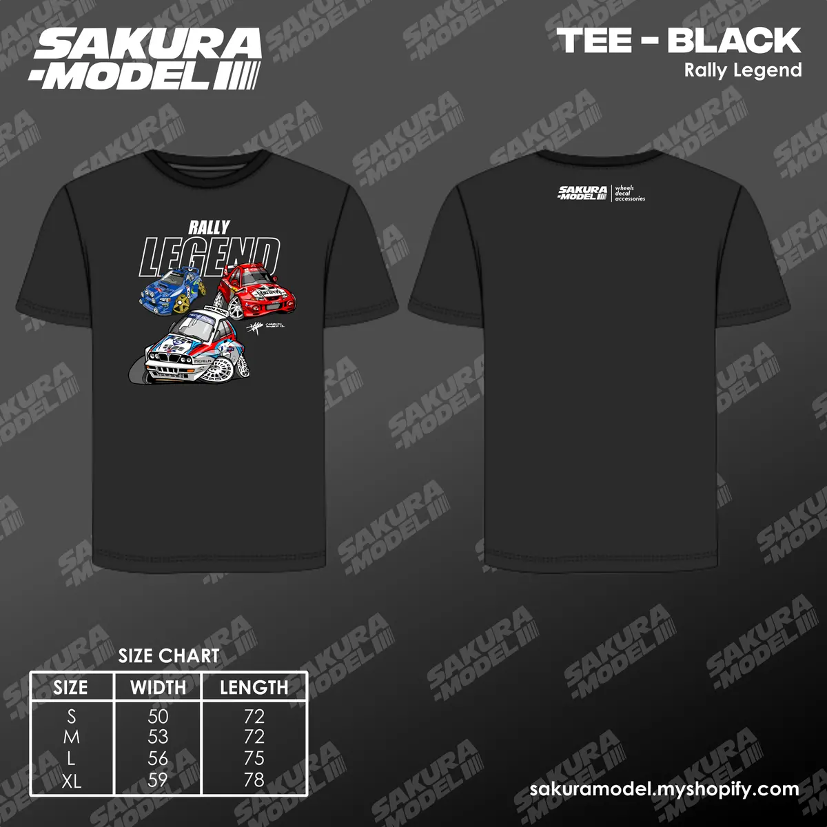 Tee Black - Rally Legend 1