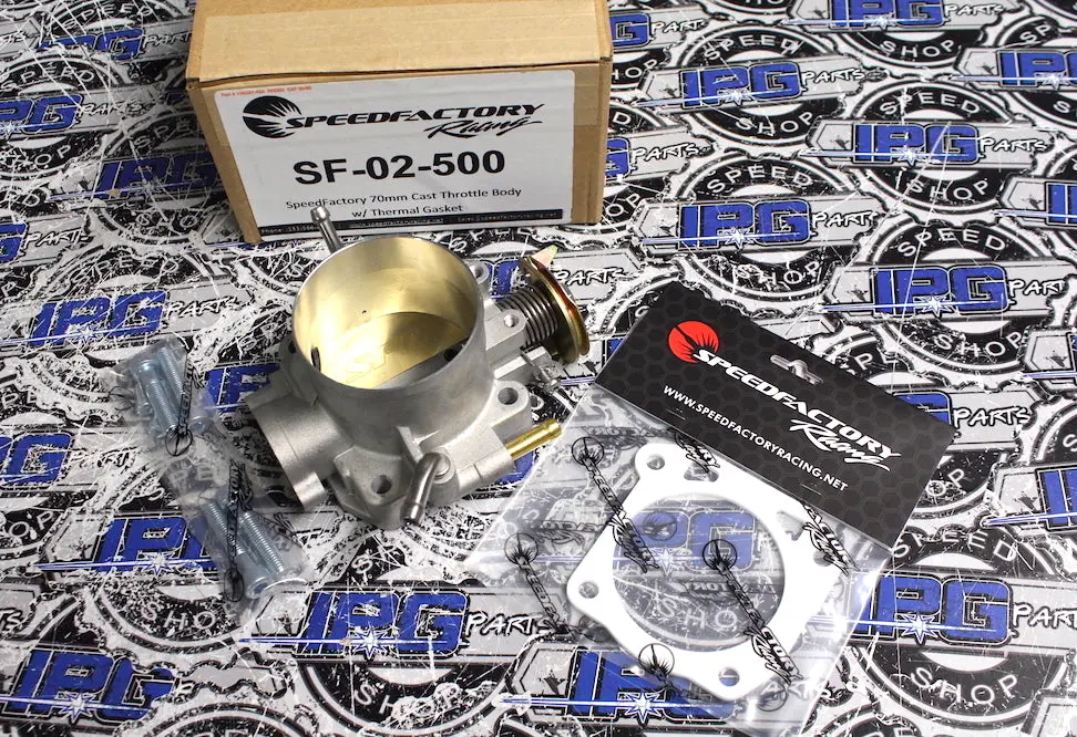 Speed Factory Racing 70Mm Throttle Body With Thermal Gasket Fits Honda B, D, F, And H Series Engines 1