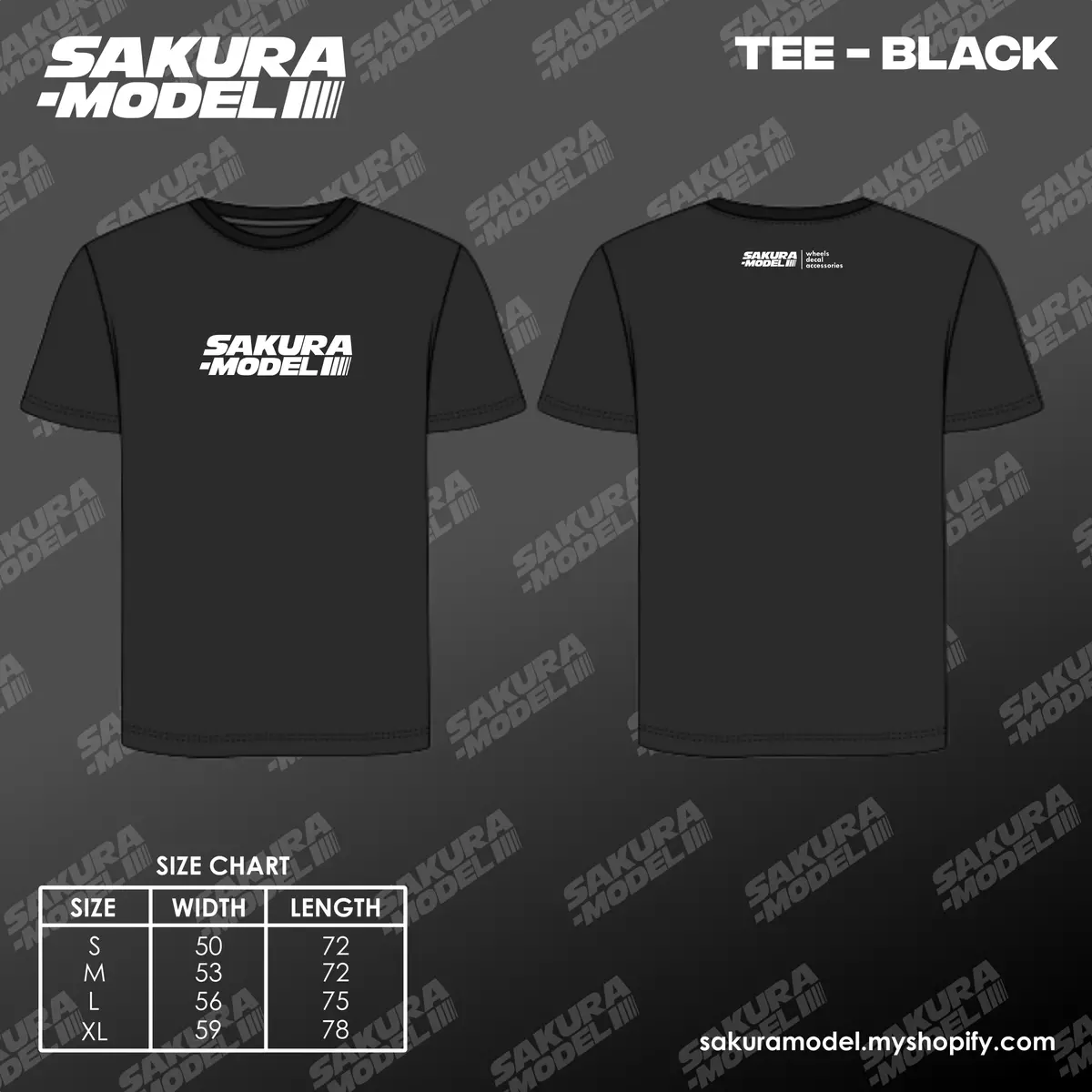 Tee Black - Sakura Model 1