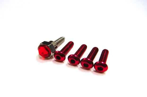Hiro Seiko Futaba 4Px/7Px Swarovski Crystal Mounted Screws [Red] 69918 1