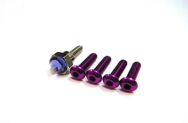 Hiro Seiko Futaba 4Px/7Px Swarovski Crystal Mounted Screws [Purple] 69919 1