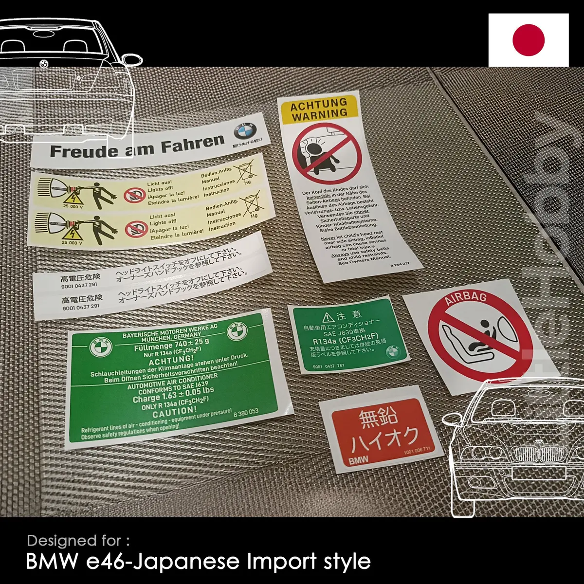 Restoration Decal Bmw E46, Japanese Style 1