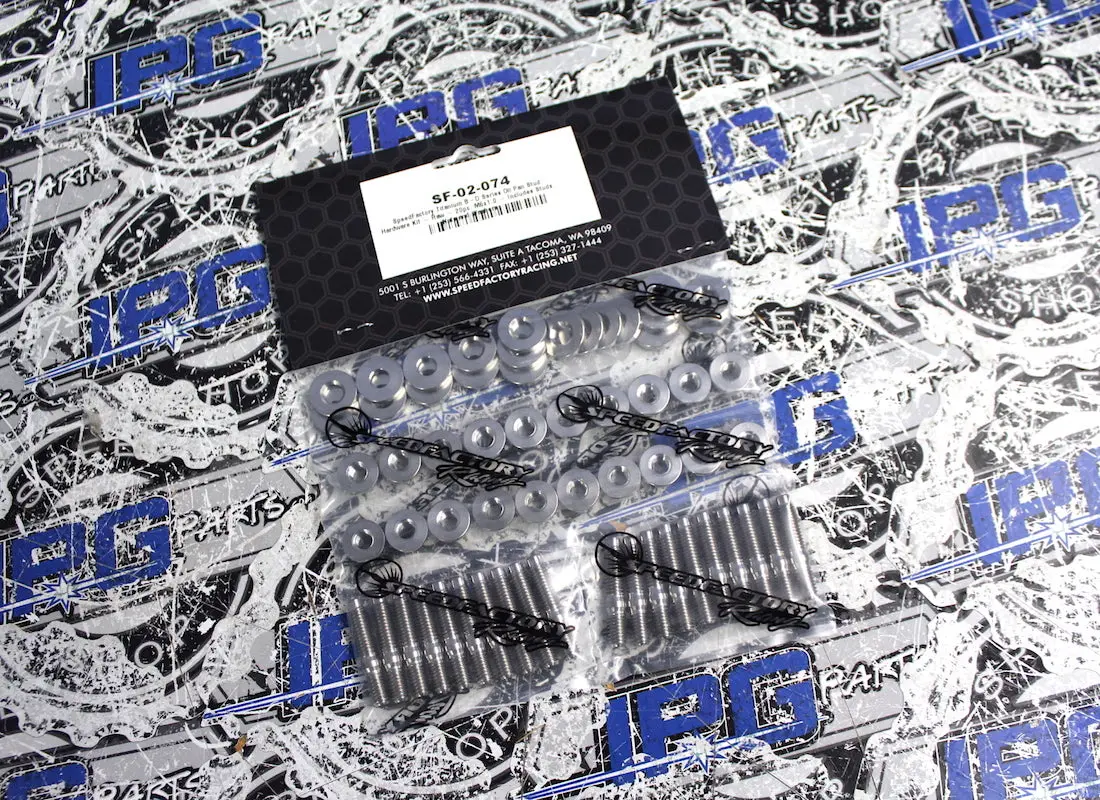 Speed Factory Titanium Oil Pan Stud Kit For Honda & Acura B16, B18, D15, D16, H22, H23 Engines 1