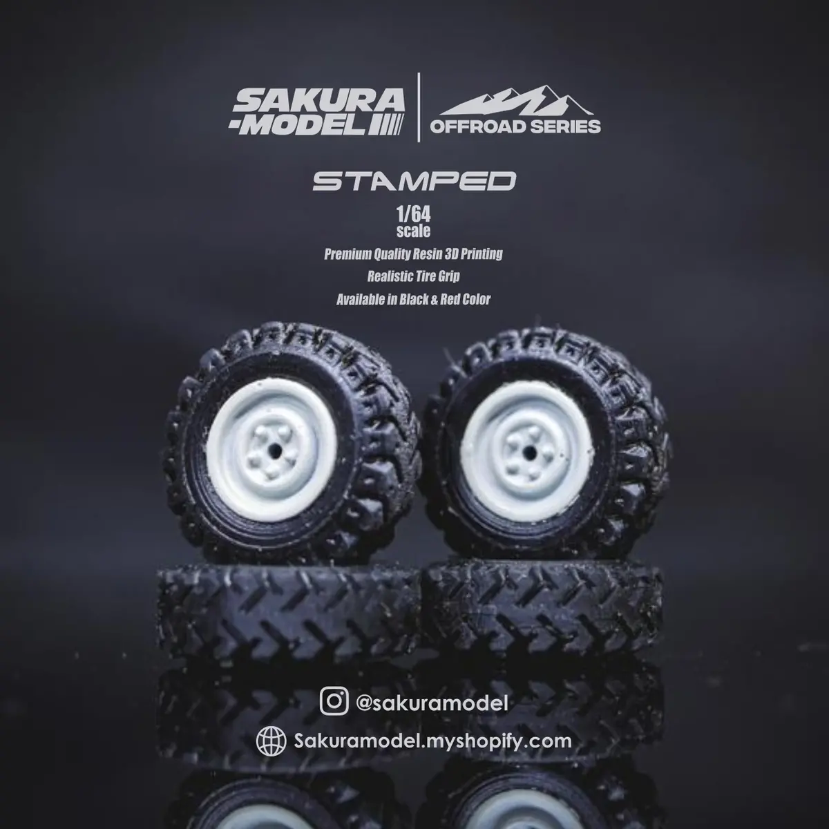 Custom Wheel 64 Scale Model Stamped Wheels With Xtra Grip Tire 2