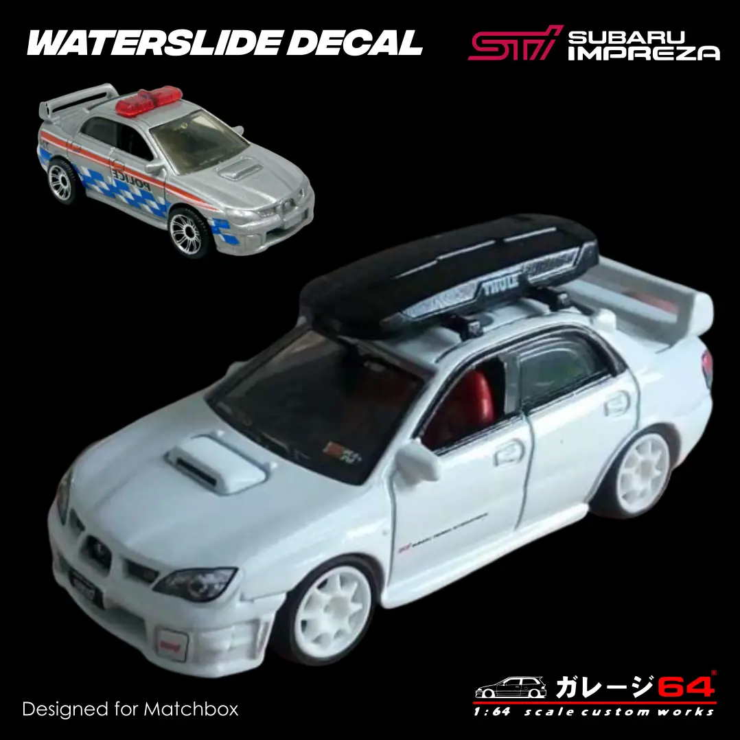 Decal Set Matchbox Subaru Wrx Sti Hawk Eye 1