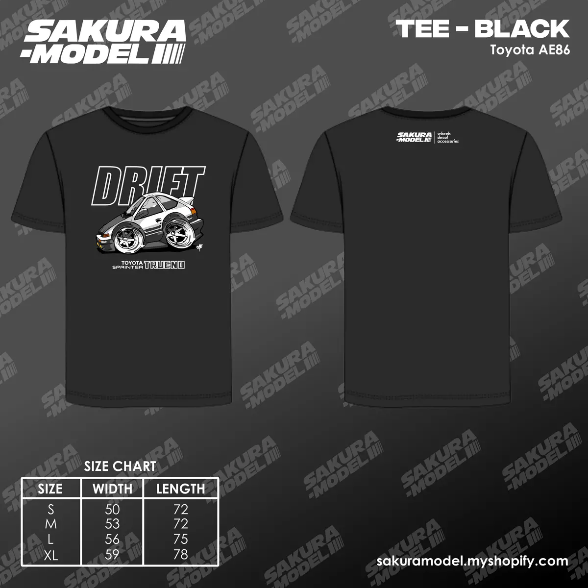 Tee Black - Trueno Ae86 1