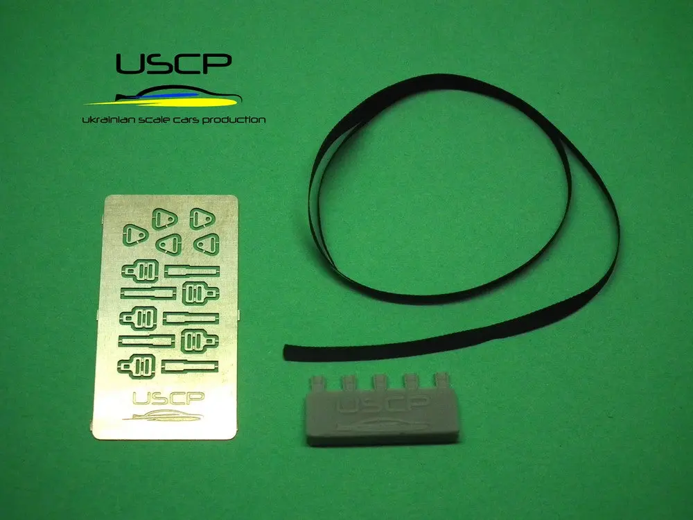 Uscp Road Car Seatbelts Pe Set In 1:24 - Black/Beige Colors 1
