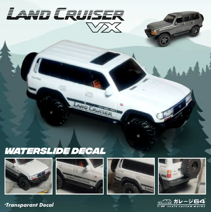 Decal Set Hot Wheels Land Cruiser 80 Series Vx 1