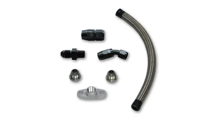 Vibrant Performance Universal Oil Drain Kit For Gt Series Top Mount Turbo Setups (20" Long Line) 1