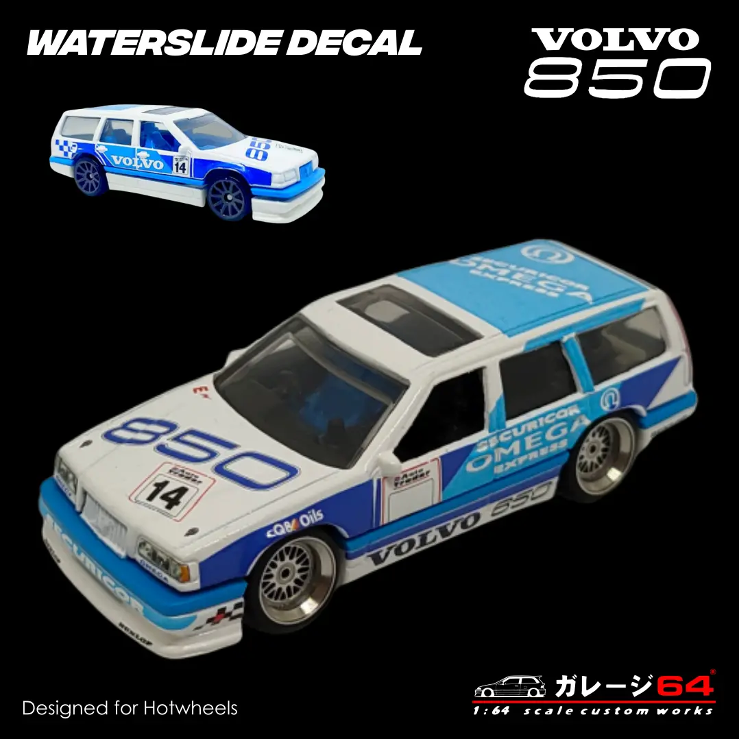 Decal Set Hot Wheels Volvo 850 Estate Btcc 1